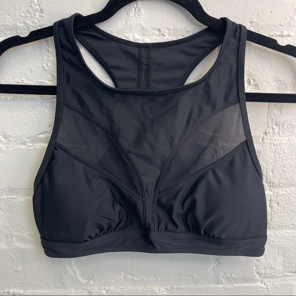 Apollo Swim Black High-Neck Mesh Swim Top Size M - Picture 1 of 7